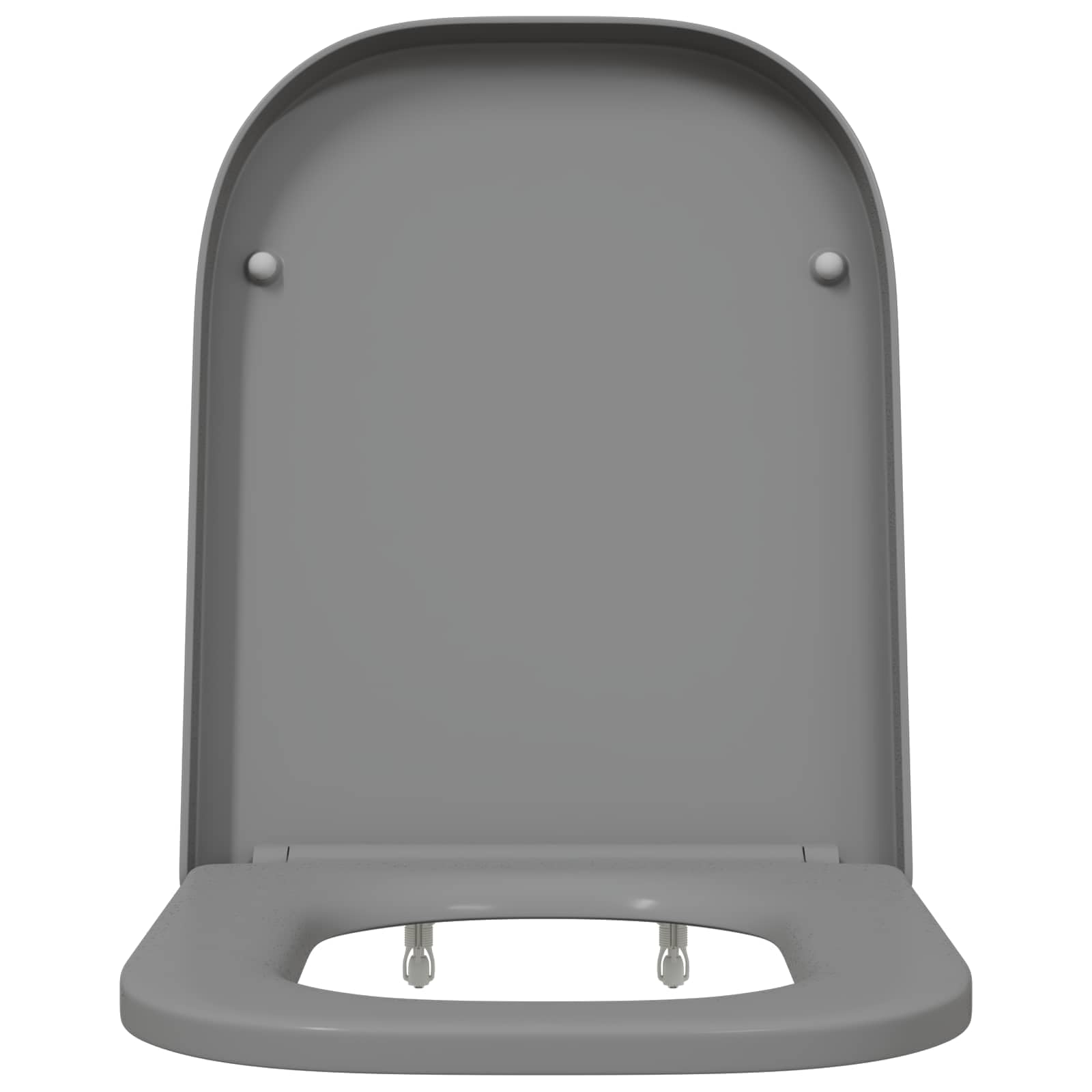 Asiento de inodoro gris 47,5 x 35 x 3,6 cm de Duroplast con descenso automático para inodoro, tapa con bisagra, renovación de baño