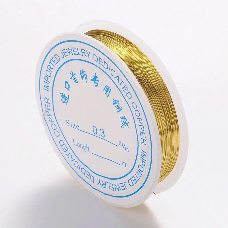 Angel's Store Gold Craft Wire for Jewellery Making – Durable 0.3mm Brass Wire Roll for DIY & Crafts (Pack of 1)-image-27