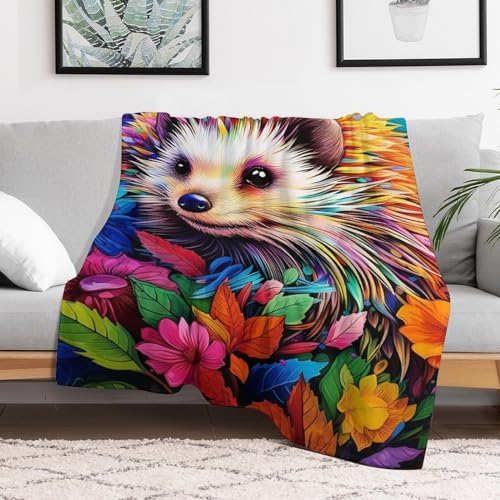 Couverture canapé hérisson en flannel douce 130x180cm - 3