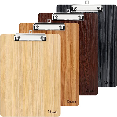Planchette à pince A4 en bois lot de 4 porte-blocs durables pour bureau et classe BG-A69