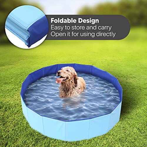 Mirtillo & Memole Hundepool, Kleiner Pool, großer XL-Pool, Pool für große Hunde, Klapppool, extra großer hoher Pool… – Bild 5