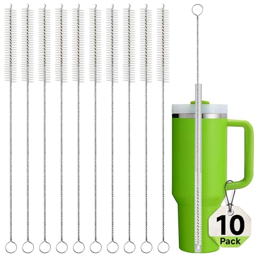 10-Piece Extra Long Straw Cleaner Brush Set