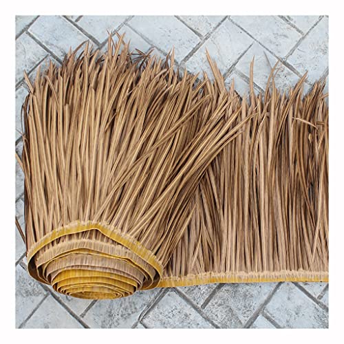 人工茅葺屋根サッチロール 、偽茅葺き人工茅葺き屋根プラスチック茅葺き屋根タイルガゼボ屋根木造住宅農家の屋根装飾偽茅葺き人工毛皮草屋根 庭 公園 傘カバー ビーチパーティー装飾(Yellow c,0.5x15m/1.64X49.2ft)