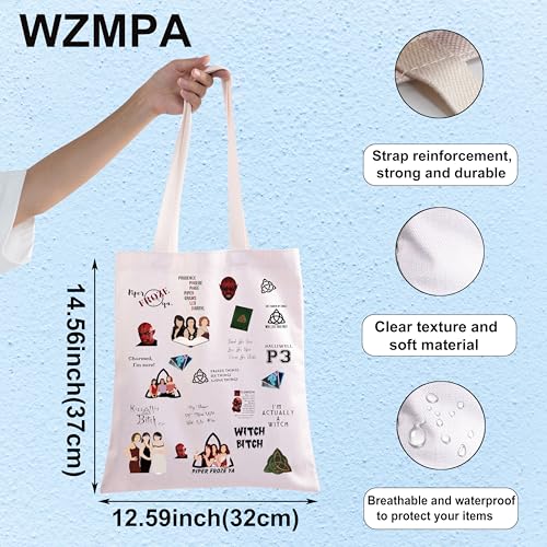WZMPA Witch Sisters Tote Bag Prue & Andy Fans Gift Prue & Piper & Phoebe Shoulder Bag Witch Sisters Merch2