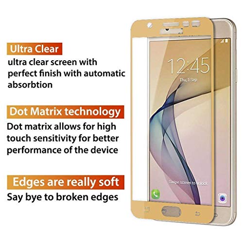 Image of Screen Protector for Samsung Galaxy S6 / S7 (Gold) Tempered Glass Edge-to-Edge 6D Screen Guard With Installation Kit