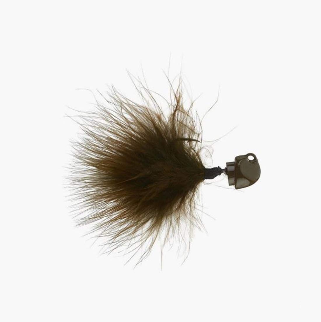 Freedom Tackle Marabou Jig Live-Action Fishing Lure Hair Jig with Swing Hook Technology, Green Pumpkin, 1/8 Ounce