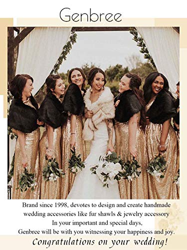 Women's 1920 Fur Wraps and Shawls Wedding Faux Fox Fur Stoles Bridal Fur Scarf for Women and Bridesmaids 7