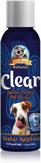 Pet Kiss Clear C-PTG-2170 Odorless Plaque and Tartar Water Additive