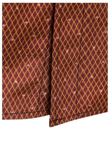 OYOANGLE Men's Formal Business Casual Dress Shirts Pattern Long Sleeve Button Down Shirt3