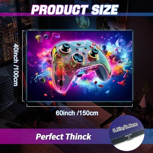 Tapete de Juego Gamer con Diseño Control 3D 150x100 cm miniatura 3
