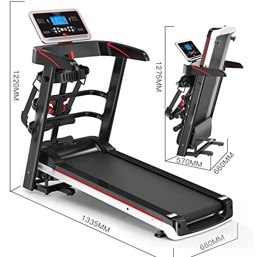 Image of Treadmill Multifunctional Home Fitness Folding Treadmill Treadmill Indoor Sports Equipment (Black)
