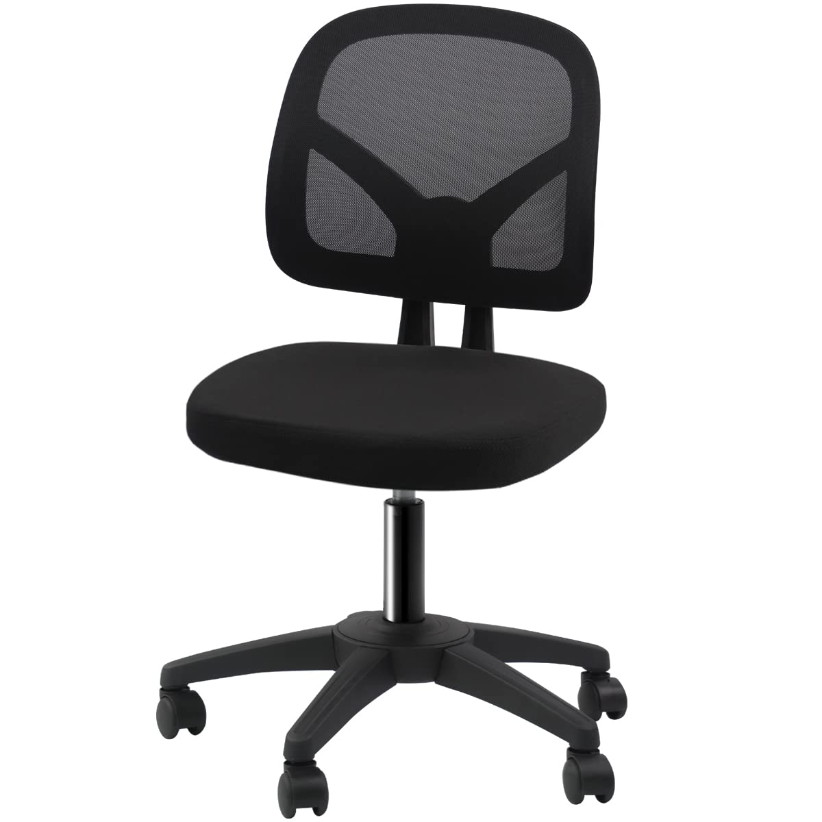 Silla de Oficina o Escritorio ergonómica. Sin reposabrazos. Juvenil sin Brazos. Soporte Lumbar. Tela Transpirable. con Ruedas, giratoria Asiento Espuma Alta Densidad, Calidad.