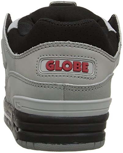 Image of Globe Mens Fusion Skate Shoes, Grey /Black /Red, 14 M US