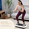 LifePro Vibration Plate Exercise Machine For Weight Loss & Full Body Workout | Waver | 99 Speed Levels & 9 Programs | Exercise Equipment For Home Use Lymphatic Drainage | Resistance Bands | White