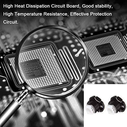 Cciyu 10 Pack Super Blue 5050 Smd T5 Neo Wedge Led Light Bulbs 12-14V Dc Replacement Fit For 1999-2001 For Saab 9-3 #TOP5