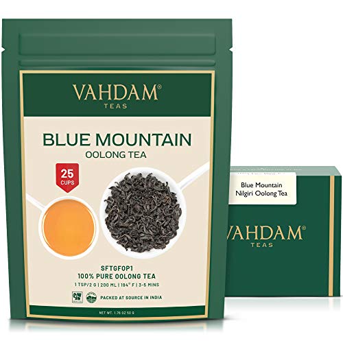 VAHDAM, Imperial Oolong Tea Leaves From The Blue Mountains (25 Cups/1.76oz) Tea | Sourced Direct From High Mountain Estates In South India | Loose Leaf | Brew Hot Tea, Iced Tea Or Chai Latte
