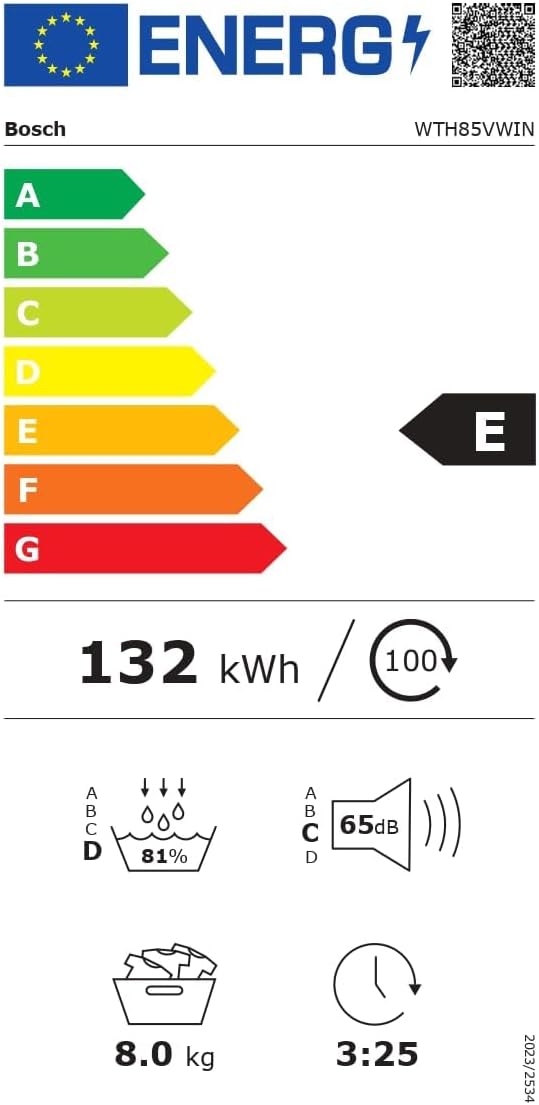 Bosch Series 4 WTH85VWIN Heat Pump Dryer for 8 kg of Laundry, A++, 236 kWh/Year, AutoDry, Anti Vibration Design, Sensitive Drying System, Environmentally Friendly Coolant, White – Bild 16
