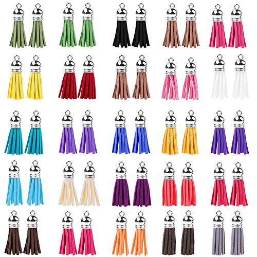 Cridoz KT-02 Keychain Tassles, Cridoz 300Pcs Bulk Keychains Ring Set Includes 50Pcs Tassels thumb #2