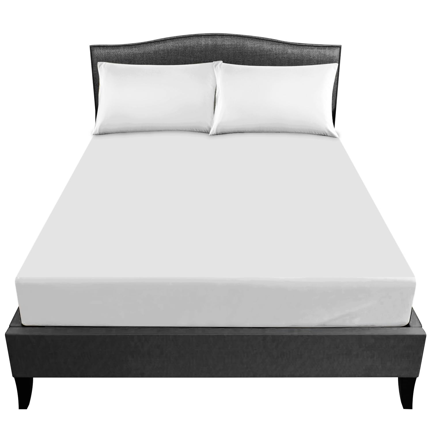 Gc Gaveno Cavailia White Single Fitted Sheet- 300 Thread Count Bedding Sheet- 100% Egyptian Cotton Bed Sheets