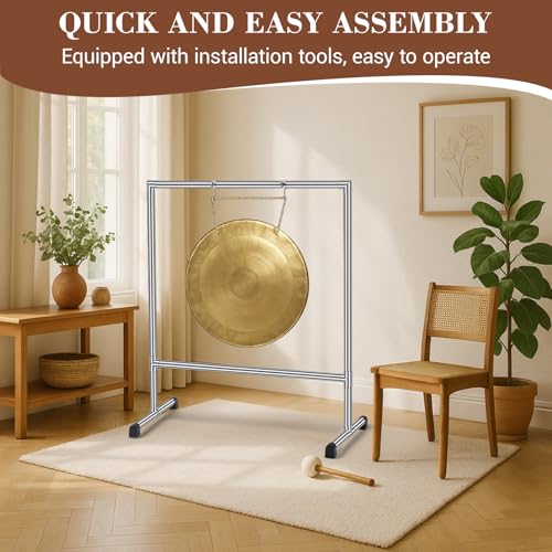 image for Zonon Metal Gong Stand Holds Gongs up to 40
