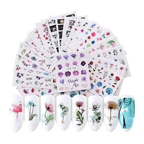 Cyalean Colourful Water Transfer Nail Stickers Cover