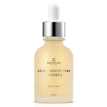 The Skin House Snail Mucin 5000 Ampoule 30ml 1.01 fl.oz Light and watery drop texture serum, Nourishing, Moisturizing and Replenishing, Korean Skin Care, K-beauty