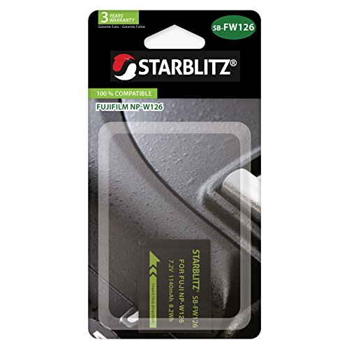 Accessoire image & son Starblitz FW126 SB-Batteria ricaricabile per Fuji W126 NP, colore: nero
