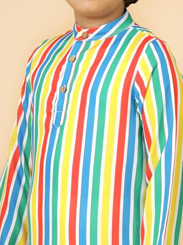 Image of A.T.U.N. (ALL THINGS UBER NICE) Candy Pop Stripes Kurta & Pyjama Set