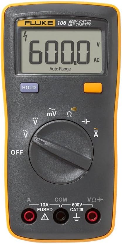 Fluke 106 (U.S.) Palm-Sized Digital Multimeter, CAT III 600V | CAT III 600V
