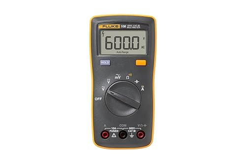 Fluke Multímetro digital del tamaño de la palma 106 (EE. UU.), CAT III 600V