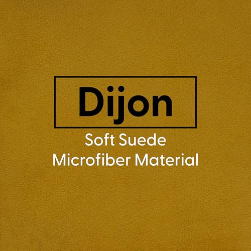 Factory Direct Partners Velvety and Vinyl Overstuffed Rectangle Ottoman for Living Room, Lounge, Office - Dijon