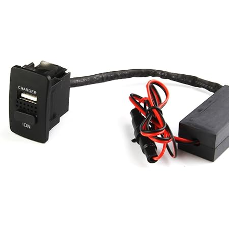 Amazon ホンダ車 スイッチホール イオンusbポート Usb増設 Ion 空気清浄 スマホ 充電 スイッチパネル 青led発光 約44mm 25mm トクトヨ Tokutoyo ソケット分配器 車 バイク