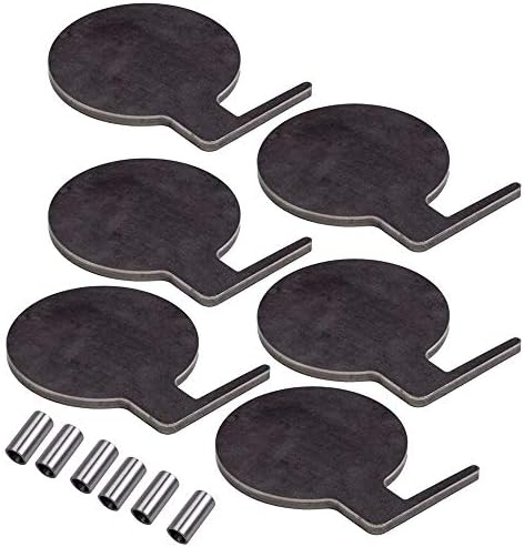 New 6Pcs Target Dualing Tree Steel Plates w/tubes 6" x 3/8" Pads DIY Shooting