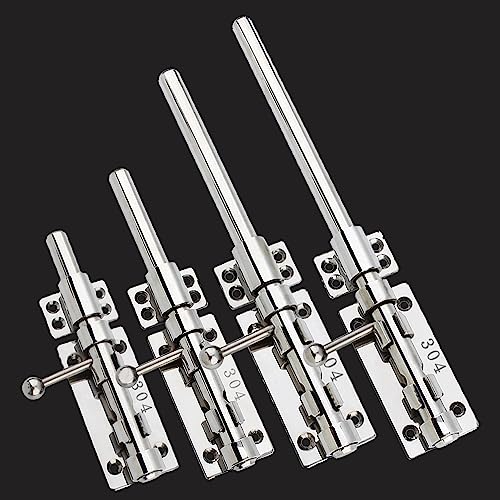 YAZREM Slide Bolt Gate Latch Thickened 304 Stainless Steel Latches Heavy Duty Safety Barrel Bolt Door Lock with Padlock Hole and Dust Canister for Wooden Fence, Yard Door, Barn Door, Shed Door by YAZREM - Image 7