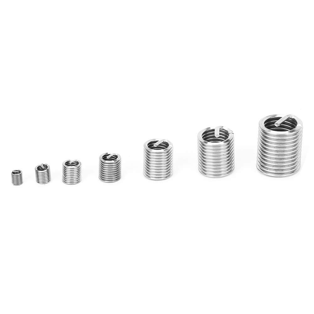 Kit de inserción de rosca de alambre de acero inoxidable de 142 piezas Juego de reparación de manguitos de tornillo de alta resistencia para aplicaciones industriales de el