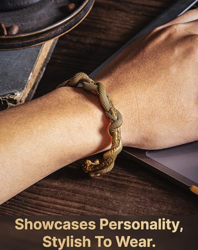 Pulsera Brazalete de Serpiente Abierto para Hombre y Mujer miniatura 2