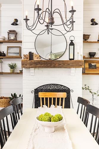 Laurel And Vine Decor LV9W Luxurious White Textured Ceramic Bowl And Greenery Set,12.5X10.5 Inch Pedestal Decorative Bowl thumb #3