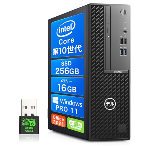 �y�����ςݕi�z�f�� ��10����f�X�N�g�b�v�p�\�R��OptiPlex 3080SFF��5080SFF�f�X�N�g�b�v �����\ ��10����/Windows11 64bit/MS Office 2021����/WIFI6/Bluetooth5.3/DP/HDMI/US