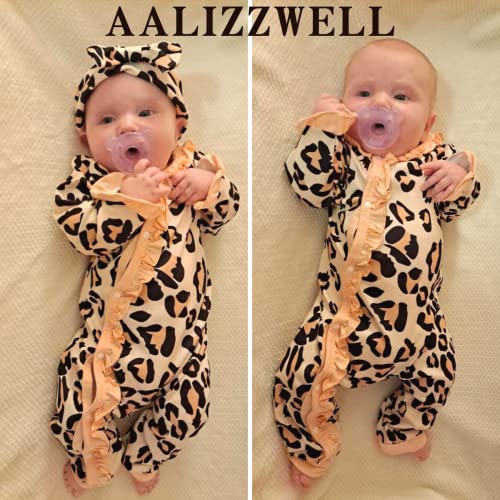 Aalizzwell Baby Girls Romper Outfit Fall Winter Clothes with Accessories2