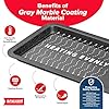 BAKKEN Kitchen Baking Pans - Nonstick Gray Coating, 13.18’’ × 8.66’’ Commercial Grade Carbon Steel Cookie Sheet, Baking Kitchen Essentials, PFOA, PFOS, PTFE Free, Oven Safe Tray (450° F), Gray #4