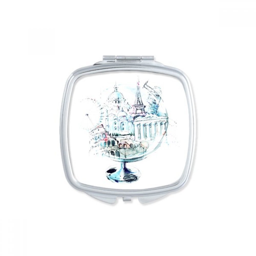 Miroir de place Aquarelle Tour Eiffel : petit miroir de poche portable et mignon
