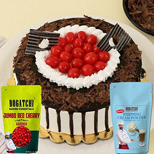 Image of BOGATCHI Whipping Cream Powder, Whipping cream for cake, Whipped Cream, Premium Whipping cream Powder,Rich Whipping cream|FREE One Extra Whipping Cream Powder(50g)+ Jumbo Cherry Karonda (50g)