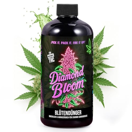 Diamond Buds® Bloom Flüssigdünger NPK 5-8-10 – 500ml Blütendünger | Für Sativa, Indica & Autoflower | Flüssig Pflanzendünger für Indoor, Outdoor & Grow Anbau