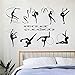 Usmnxo Gimnasia rítmica Pegatinas de Pared decoración del hogar Sala de Deportes Escuela Deportes Chica Vinilo Pegatinas de Pared 176x110 cm