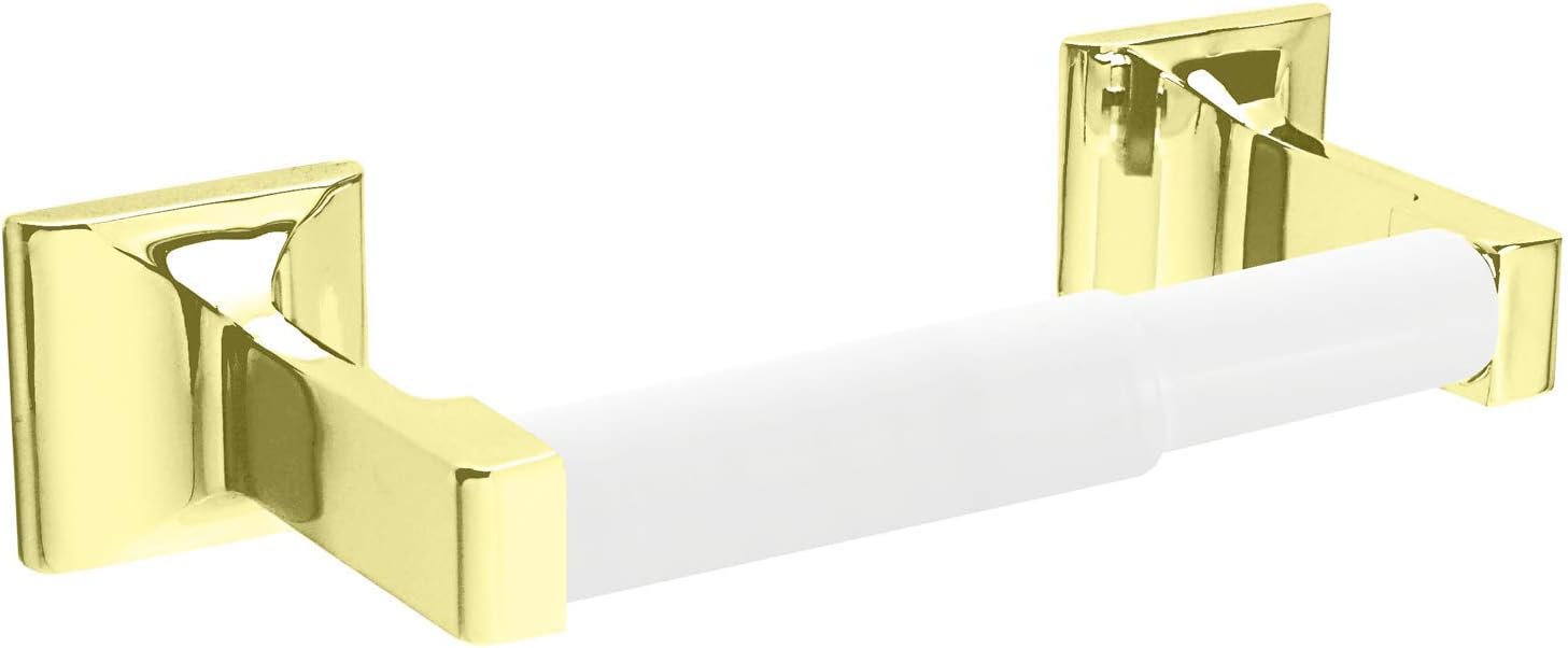 Nuk3y River Toilet Paper Holder (Polished Brass/White)