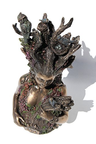 Veronese Design 10 1/4" Tall Gaia The Greek Primordial Goddess Of Earth Cold Cast Resin Statue Antique Bronze Finish Mother Earth Sculpture #TOP6