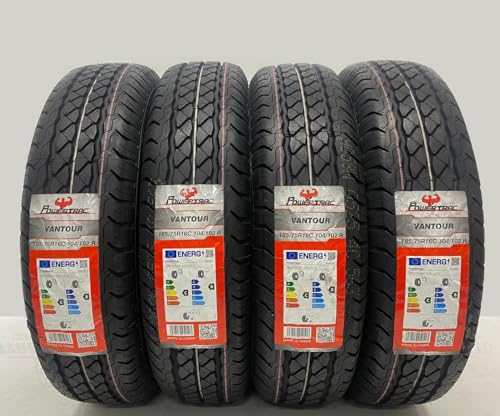 4 X 185 75 16C POWERTRAC VANTOUR 185/75R16C 104/102R 8PR COMMERCIAL VAN C & B RATED LABELS M+S (MUD & SNOW) TYRES