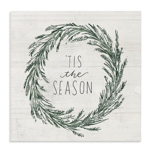 Stupell Industries 'Tis The Season Holiday Wreath'| Canvas Art