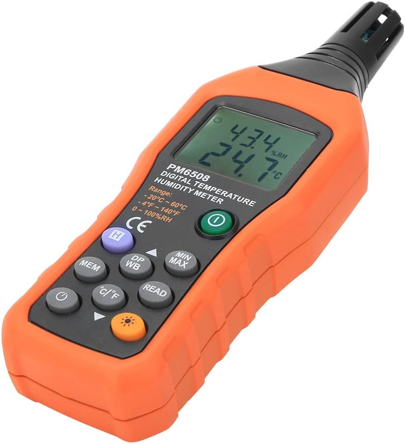 Raguso PEAKMETER PM6508 Digital Humidity and Temperature Meter Hygrometer Thermometer hygrometer humidity meter humidity portable room tester