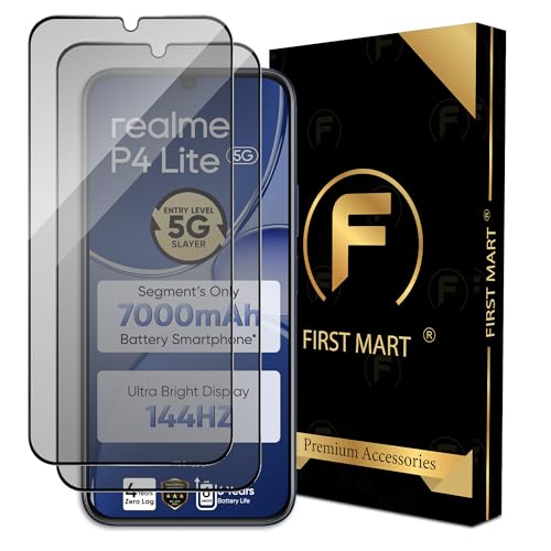 Image of FIRST MART Military-Grade Matte Tempered Glass for Realme P4 Lite /Realme C83 / Narzo 100 Lite (6.82 Inch) With Installation Kit | Edge to Edge Coverage |Anti-Glare, Bubble-Free [2 Pack]